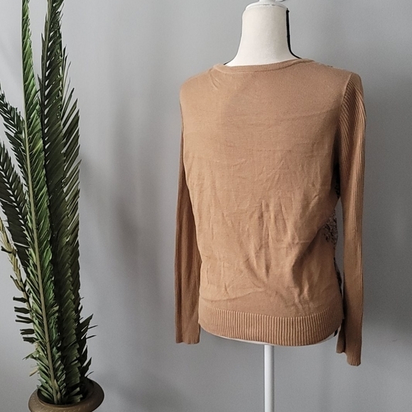 Charter Club sequin leopard print button-down cardigan - Picture 5 of 10